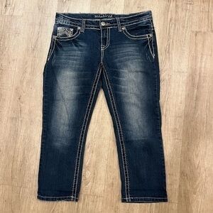 Maurices Straight Cropped Jeans 7/8 Blue Denim